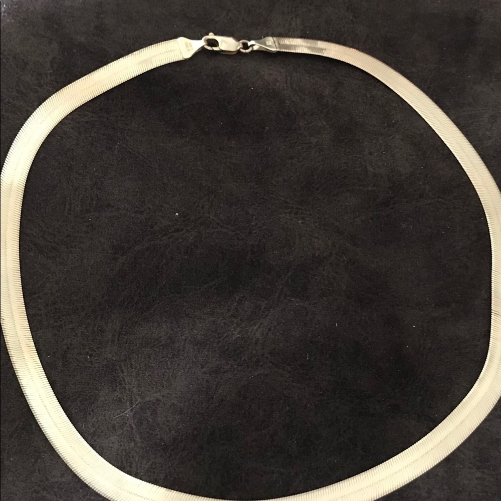 Gold 10K herringbone necklace